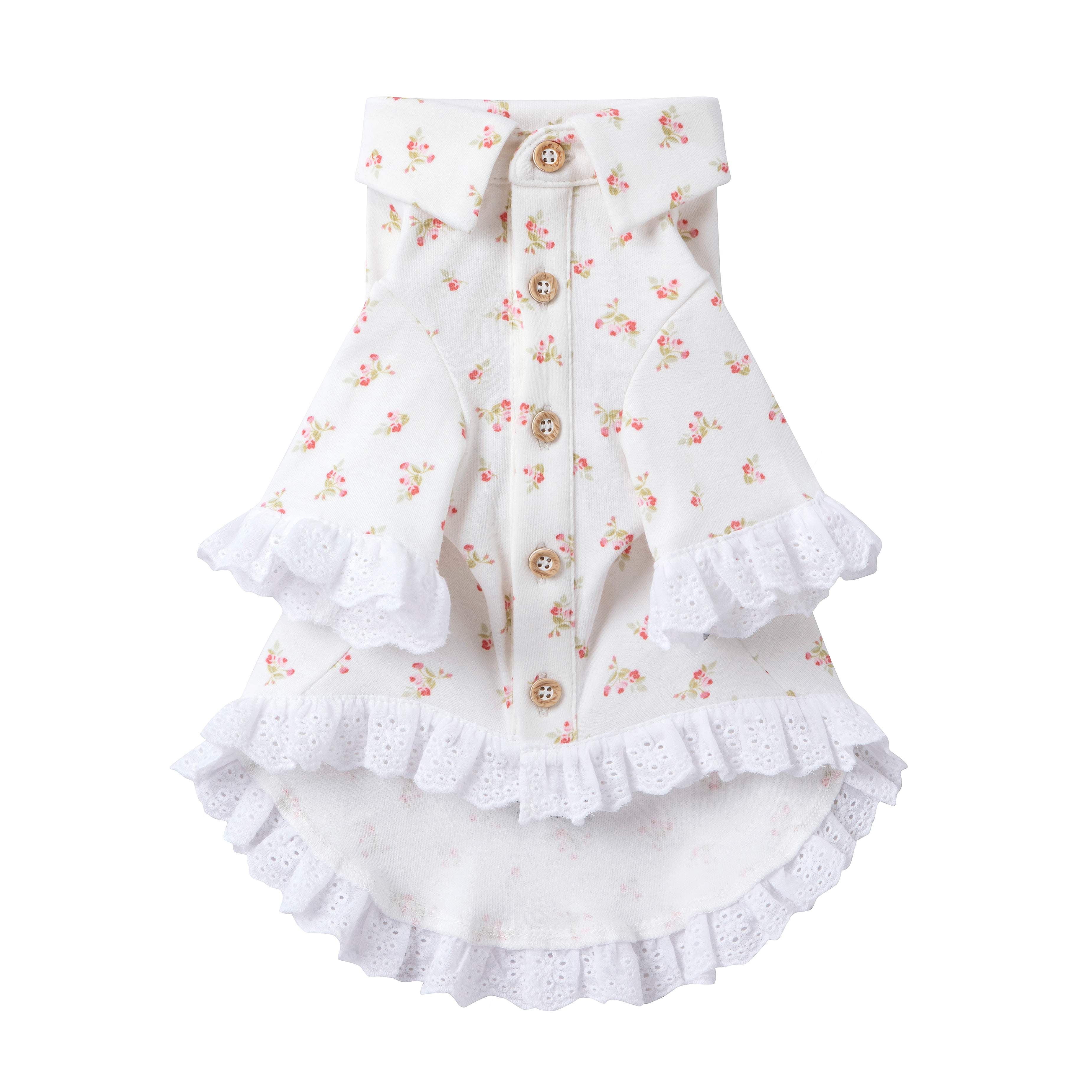 White Floral Cat Shirt